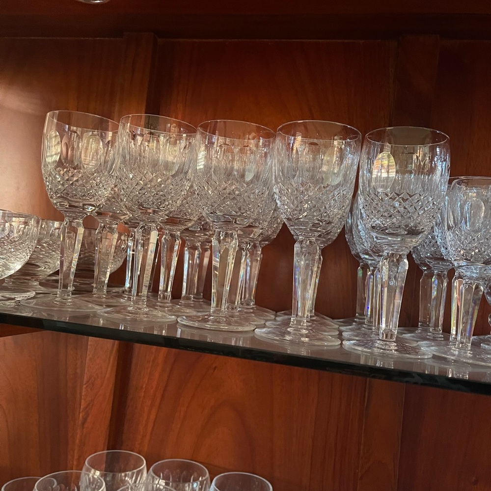 Waterford Colleen Claret Tall Stem Set Of 5 Glasses